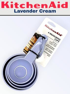 KitchenAid Lavender and Cream Nested Measuring Cups Set